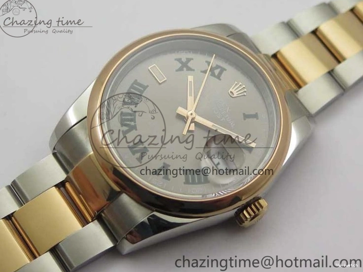 RG BP Best Dial Maker Edition 1:1 Gray Oyster on DateJust SS Roman Bracelet 126201 36 0224